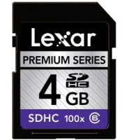 Lexar Premium 100x SDHC Card 4GB (LSD4GBBSBEU100)
